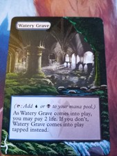 MTG Watery Grave Ravnica City of Guilds Professionaly Hand Painted