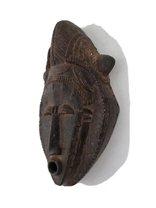 Mask wood African baoulé Masque en bois. Mask wood African Baoulé Wooden mask  - Picture 1 of 10