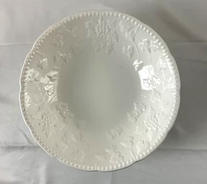 Original Arnart Creation Embossed Grapes & Ivy White Vegetable Serving Bowl 10" - Picture 1 of 10