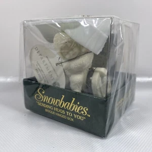 SnowBabies Dept 56 Sending Hugs to You Bisque Hinged Box Figurine 5669027 New - Picture 1 of 4