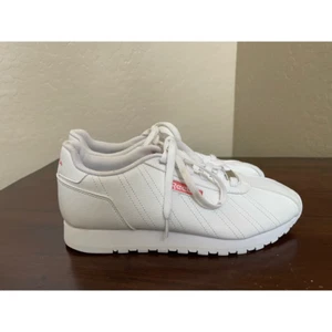 Reebok Womens Athletic Sneakers Shoes White Red Low Top Lace Up 10M - Picture 1 of 7