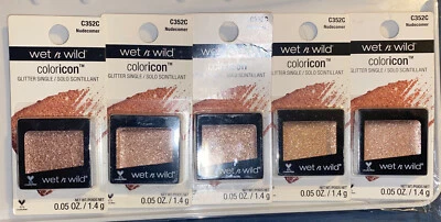 Wet N Wild Coloricon Glitter Single #C352C Nudecomer (Lot Of 5) - Image 1 of 3