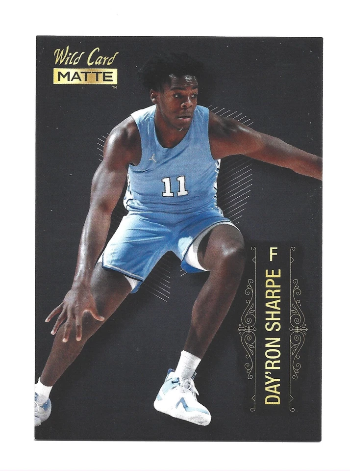 2022-23 Wild Card Matte Black MB-18 RC Day'Ron Sharpe North Carolina Tar Heels - Image 1 of 1