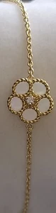 Roberto Coin 18K Yellow Gold Daisy Mother of Pearl & Diamond Bracelet 7-7.5 Inch - Picture 1 of 12