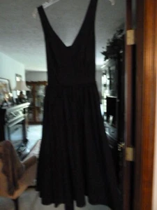 American Living Marineblau A-Linie Kleid Größe 12 Chris Cross selbstbefestigter Gürtel - Bild 1 von 3