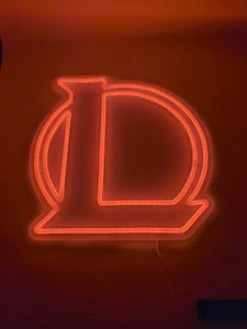 League of Legends Logo Led Sign Red - Picture 1 of 5