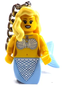 Portachiavi minifigure sirena classica LEGO 2013 usato #851393 senza etichetta - Foto 1 di 4
