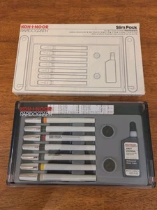 Koh-I-Noor Rapidograph 7 Pens Slim Pack Technical Drawing/Drafting Pen Set - Picture 1 of 9