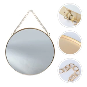 Creative Round Hanging Mirror Modern Framed Bathroom Cruise Mirror for Home - Picture 1 of 12
