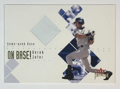Fleer Premium Derek Jeter 2002 ¡En base! Juego Usado Base /100 Yankees Foto 1 de 2