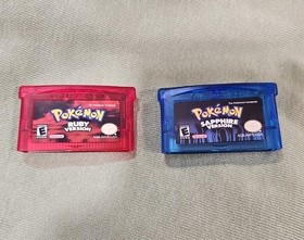 Pokemon Ruby + Sapphire Duo GBA Gameboy Advance - Free Shipping 