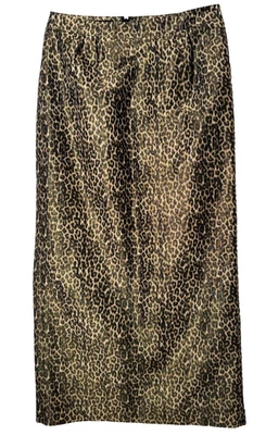 Talbots размер 12 длинный леопард печать карандаш юбка металлический золотой отлива праздник - Изображение 1 из 4
