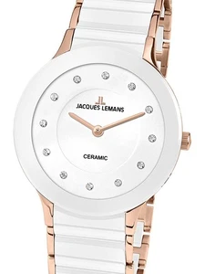 Jacques Lemans 1-1856H Dublin Ceramic Ladies Watch 32mm 5 ATM - Picture 1 of 3