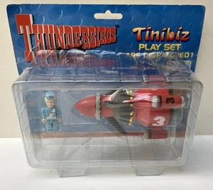 Figurine & Vaisseau 3 - Thunderbirds Tinibiz Playset - Carlton Runat 1999 - Neuf - Imagen 1 de 5