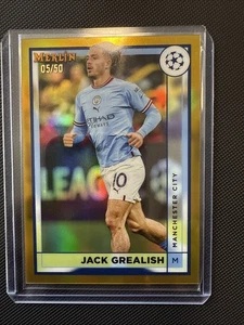 2021-22 Topps Merlin Collection Chrome UCL Gold Refractor /50 Jack Grealish #140 - Bild 1 von 5