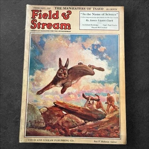 Vintage Field And Stream Magazine February 1927 Rabbit Hunting - Picture 1 of 6