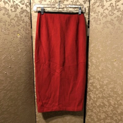 Falda midi Jean Paul Junior Gaultier vintage de fieltro rojo talla 44 Foto 1 de 4