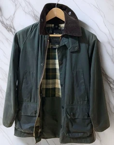Barbour A320 Bedale Herren Wachsjacke Grün Oliv C30 /76CM Vintage JP - Bild 1 von 8