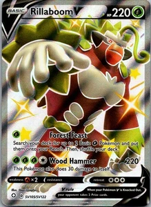 Rillaboom V Shiny Holo Rare Shining Fates: Shiny Vault SV105/SV122 NM - Picture 1 of 2