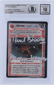 Paul Brooke Star Wars Signed 1998 CCG Jabba's Palace #45 BGS 10 Card w/Insc - Picture 1 of 1