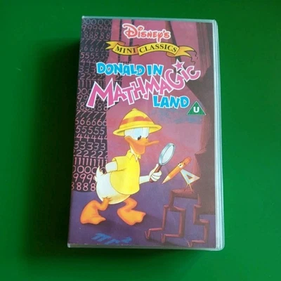 Donald In Mathmagic Land VHS Disney Mini Classics Duck Video TESTED - Image 1 of 3