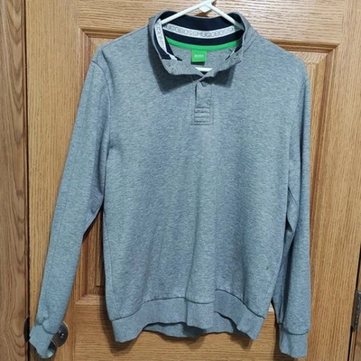 Sudadera Hugo Boss Para Hombre Verde Logo Cuello Redondo Talla Med Foto 1 de 4