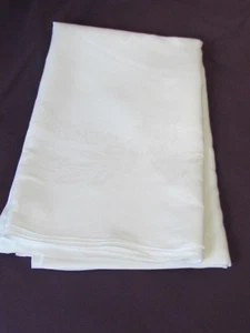 86"x70" Fine Irish Linen Damask Tablecloth Vintage Antique Floral Scroll - Picture 1 of 11