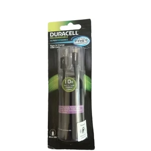 Duracell Sync & Charge Fabric 6' Cable USB To Micro Black Pro 457 - Picture 1 of 5