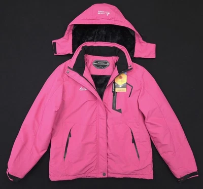 Moerdeng Women's L Pink Winter Snow Coat Waterproof Jacket Detachable Hood NWT - Image 1 of 4