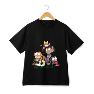 Amphibia Cartoon Printed Unisex Trendy Loose Short Sleeve T-Shirt Casual Top Tee - Picture 1 of 21
