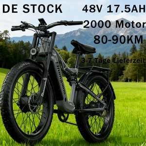 26 Zoll Shengmilo S600 Doppelmotor Elektrofahrrad 2OOOW 17.5AH E-Mountain Bike - Bild 1 von 17