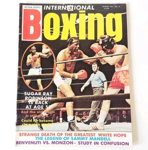 INTERATIONAL BOXING Aug 1971 Sugar Ray Robinson Sammy Mandell Monzon - Picture 1 of 15