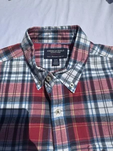 American Eagle Outfitters Men's Prep Fit Button-Up Plaid Shirt - Medium. - Picture 1 of 5