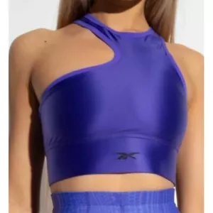 NEW! Reebok x Cardi B Asymetrial Crop Tank Top Purple Women's XS One Shoulder - Picture 1 of 10