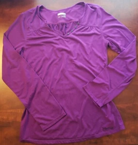 Camisa morada manga larga cuello en V Marmot para mujer talla M - Imagen 1 de 6