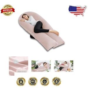 Soft and Supportive Cooling Pregnancy Pillow - 65'' Apricot Maternity Essential - Picture 1 of 10