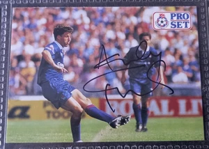 PRO SET 1991 CHELSEA FC Trade Card No 14 ANDY TOWNSEND SIGNED AUTOGRAPH EXC CON - Picture 1 of 2