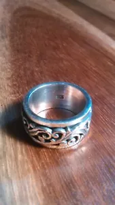 Sterling Silver Spinner Band Ring (Size 5) - Picture 1 of 8