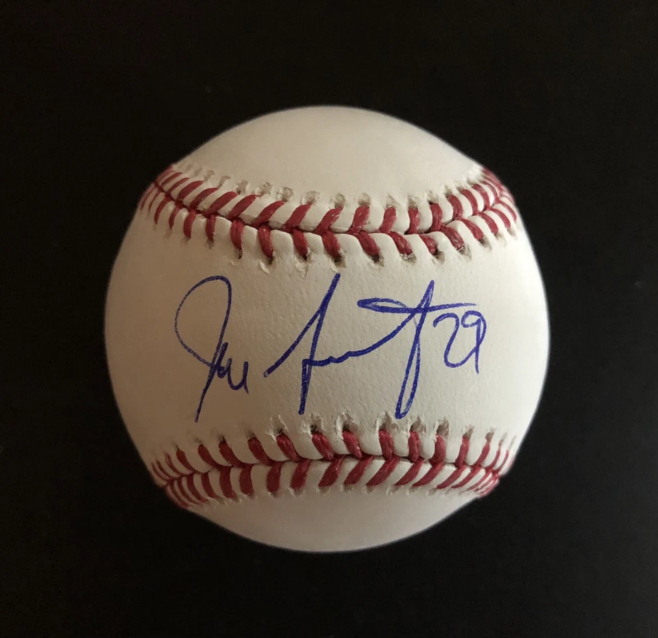 Bola de beisebol oficial da liga principal de beisebol assinada por Jeff Samardzija (San Francisco Giants) - Imagem 1 de 1