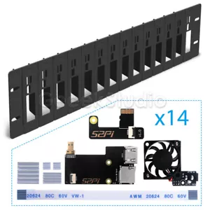3U 19 Inch Rack Steel Bracket For Raspberry Pi 4B Supports 14 Units - Picture 1 of 11