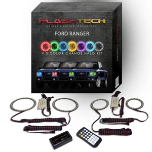 RGB Multicolor Bluetooth LED Halo Anillo Kit para Faros Ford Ranger 2001-2011 - Imagen 1 de 11
