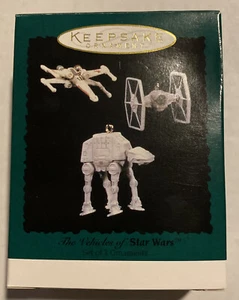 1996 Hallmark Keepsake 3 Mini Star Wars The Vehicles of Ornament With Box B36 - Picture 1 of 10