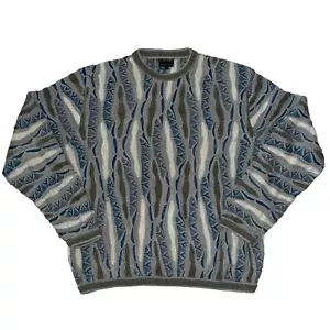 Vtg COOGI Sweater 2XL Australia Multicolor 3D Textured Chunky Knit 90s Biggie XX - Picture 1 of 8
