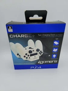 4Gamers PS4 Mains Powered Twin Charging Dock + Cloth - WHITE- NEW UK - Picture 1 of 2