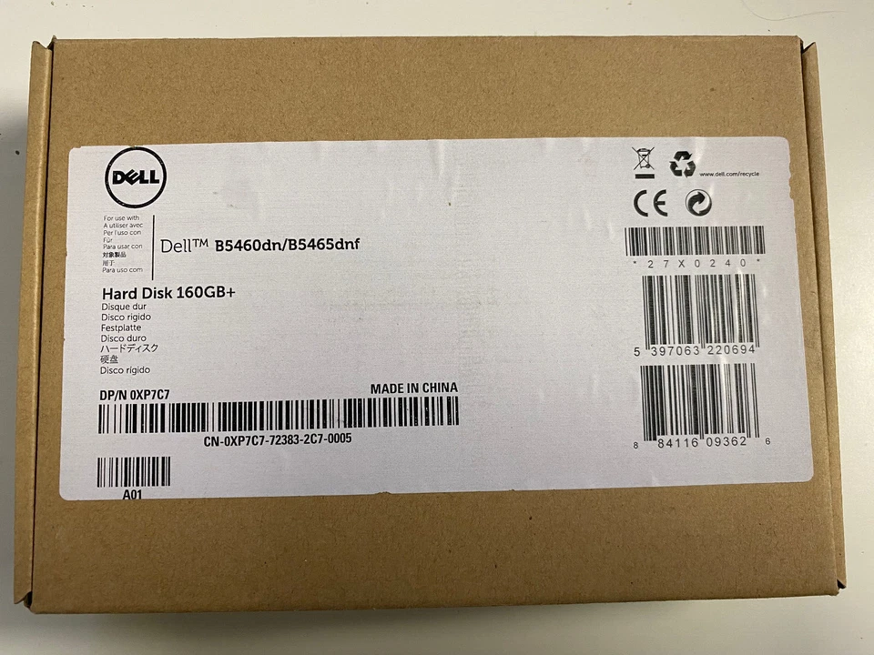 Dell B5460dn / B5465dnf - 160GB+ Hard Disk - DP/N 0XP7C7 - Image 1 of 2