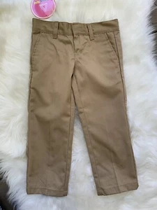 Schoolwear Girls Size 4 Reg khaki Pants adjustable waist School Uniform - Picture 1 of 6