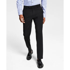 Tommy Hilfiger Modern-Fit Wool TH-Flex Stretch Suit Separate Pants Black 30Wx30L - Picture 1 of 3