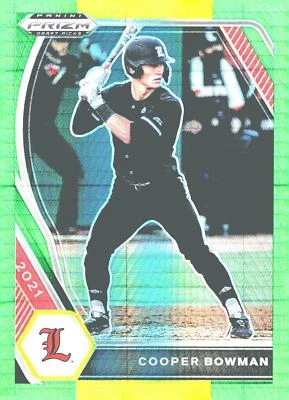 2021 Panini Prizm Draft Picks #PDP122 Cooper Bowman Hyper Green & Yellow Prizm - Image 1 of 2