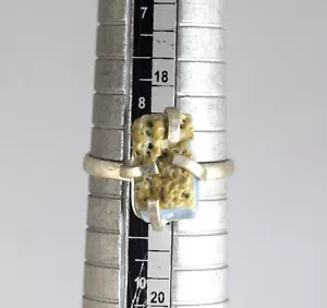 Natural 9.90 Ct Australian Blue Opal Gemstone Rough Ring Certified New Inventory - Picture 1 of 7