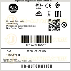 Free Tax 1769-ECLK CompactLogix AB Brand New Spot Goods 1769ECLK ZY - Picture 1 of 6